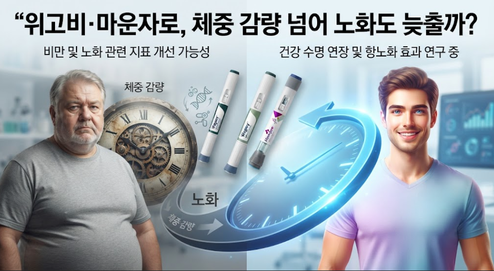 위고비·마운자로, 체중 감량 넘어 노화도 늦출까